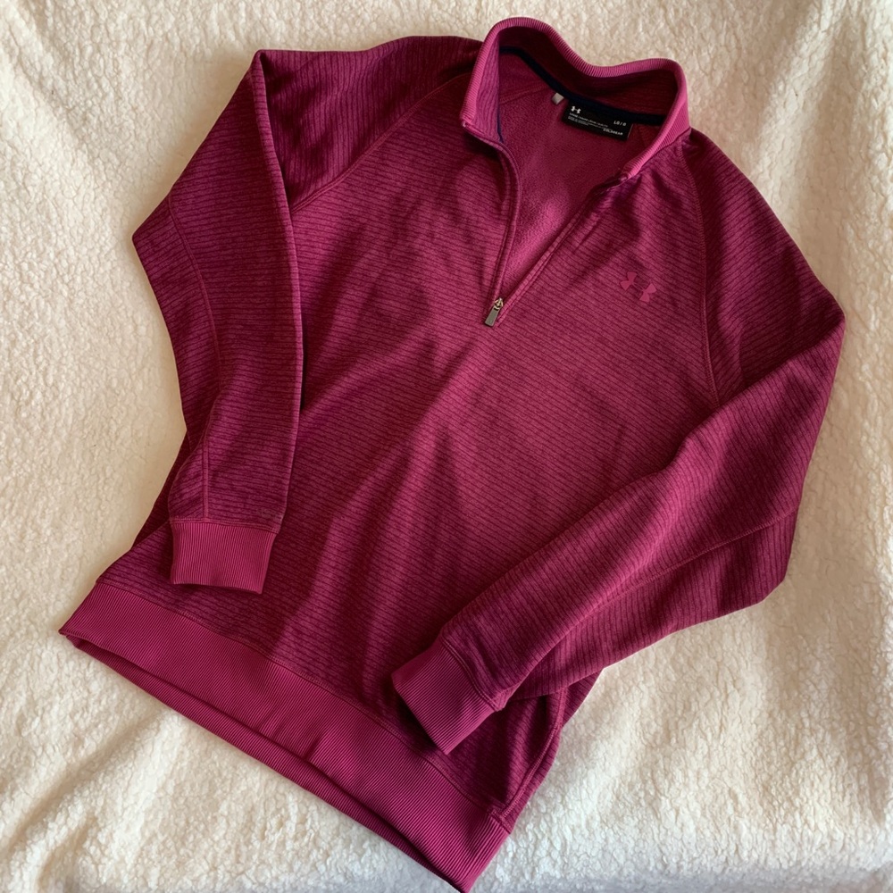 Under Armour 3/4 Zip Gold Gear Athletic Top (L)
